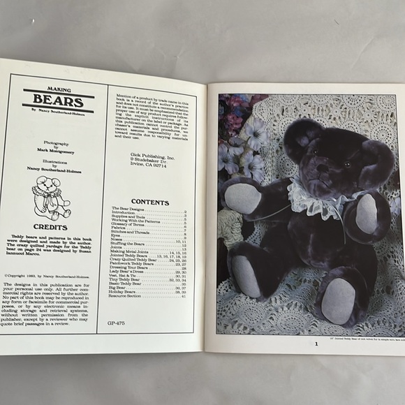 LOT 2 Teddy Bear BOOKS Making Bears Wardrobe Patterns Nancy Southerland-Holmes🧸 - Picture 4 of 16